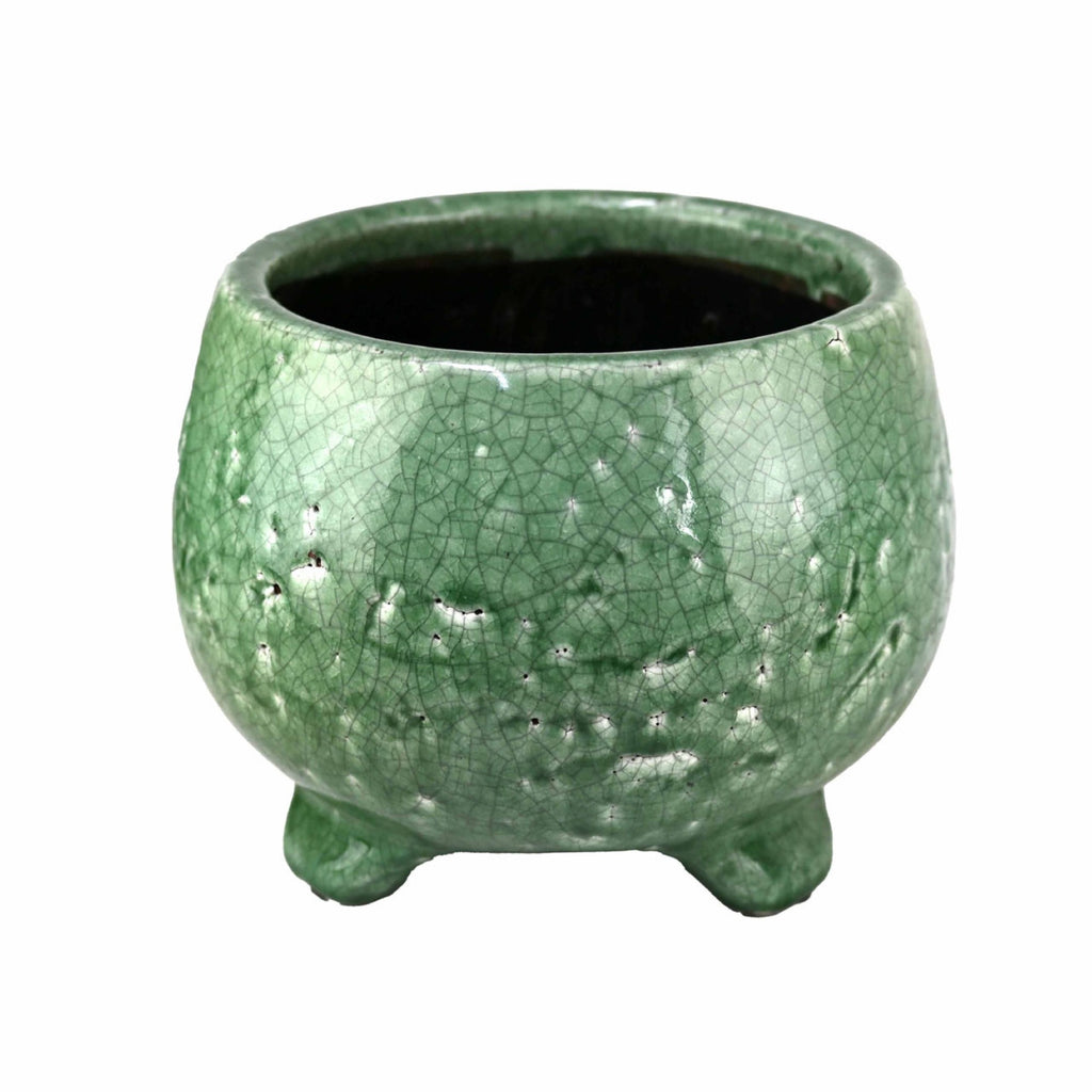 Tang Bowl With Feet Green 20x15cm