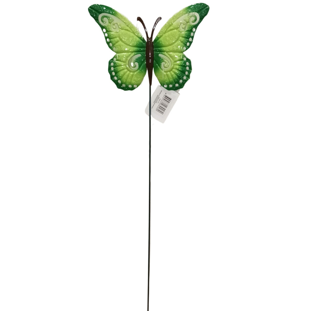 Butterfly Bella On Stake Green 19x14cm