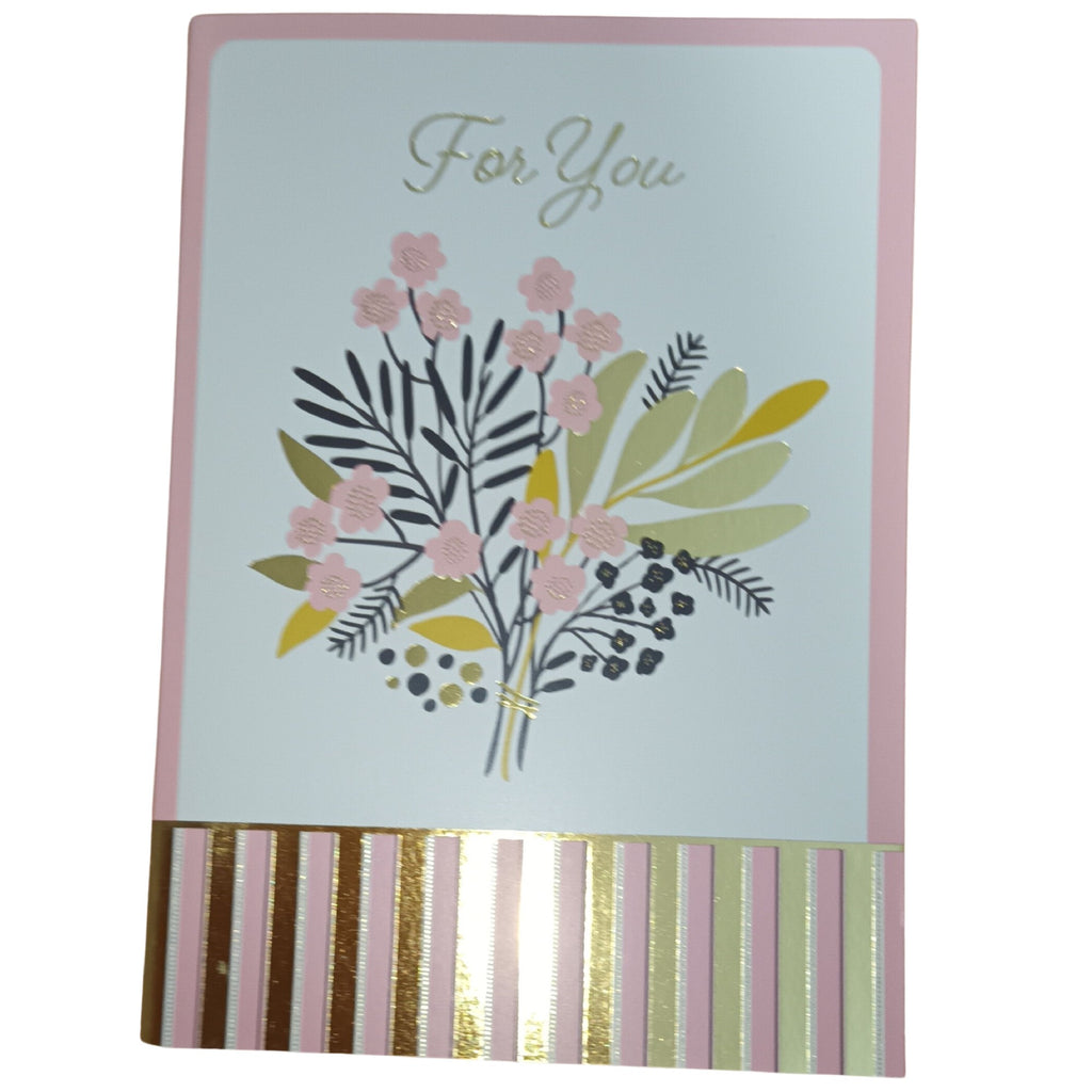 Card For You Flowers Pink 