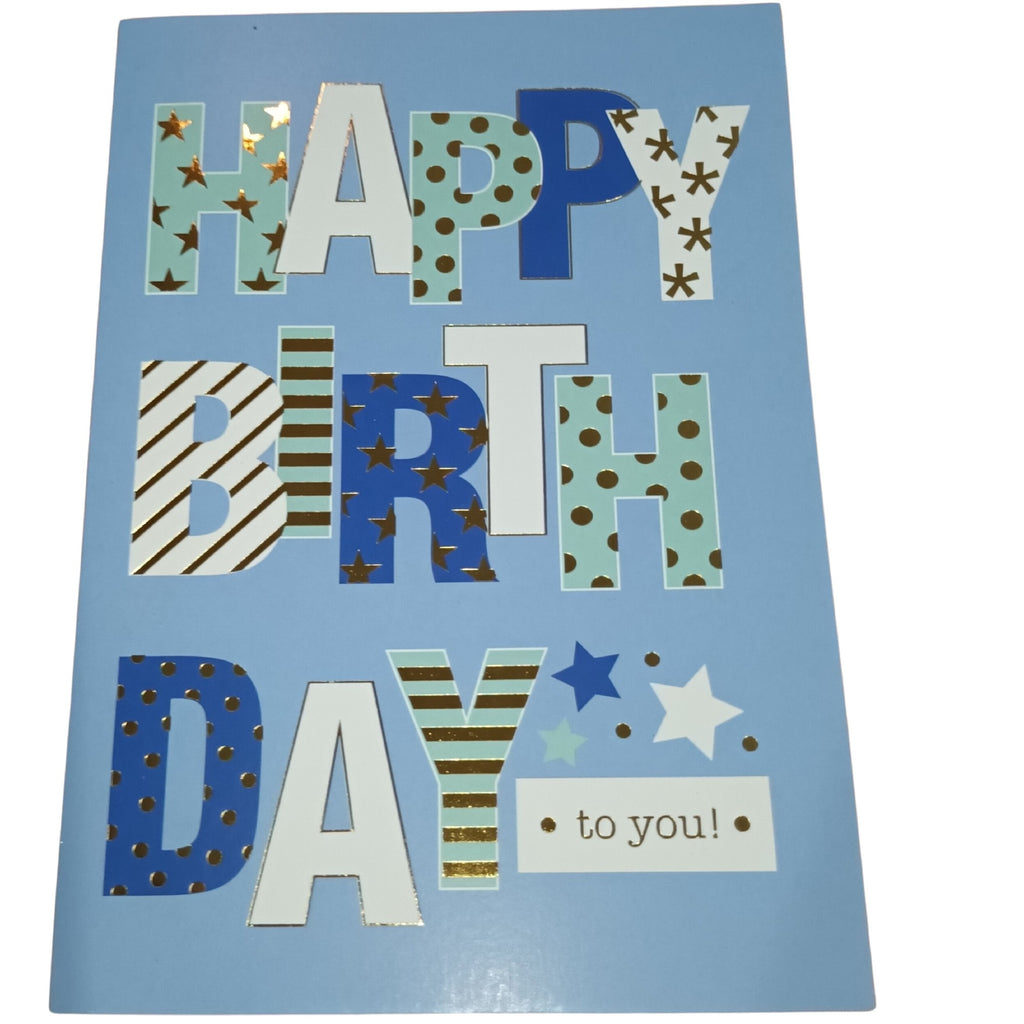Card Happy Birthday To You! On Blue