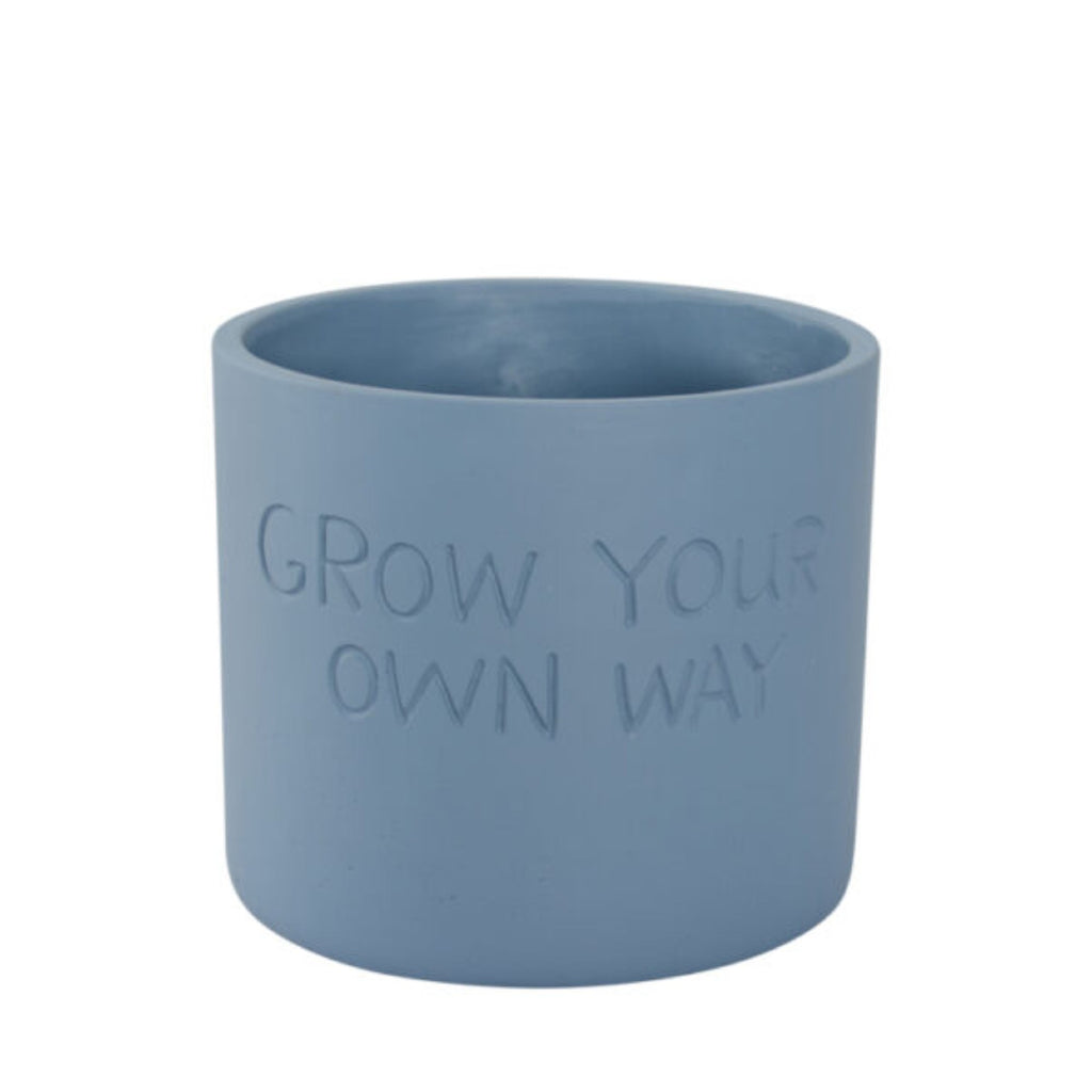 Grow Your Own Way Planter Navy 17x15cm 