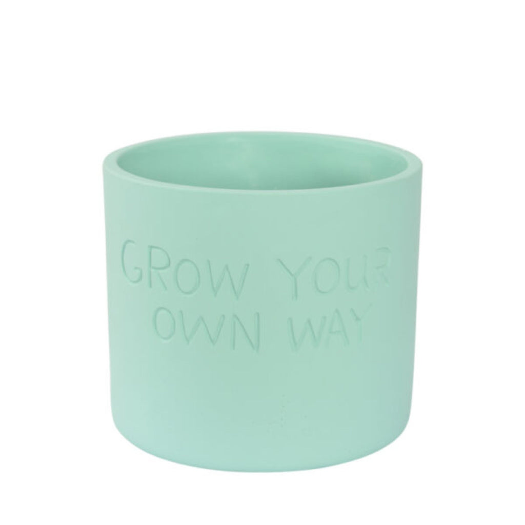 Grow Your Own Way Planter Pot Mint 17x15cm 