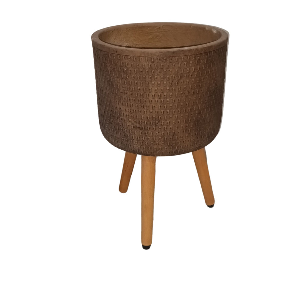 Bowknot Cyl Stand Brown Large